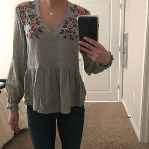 Zara Peplum Blouse